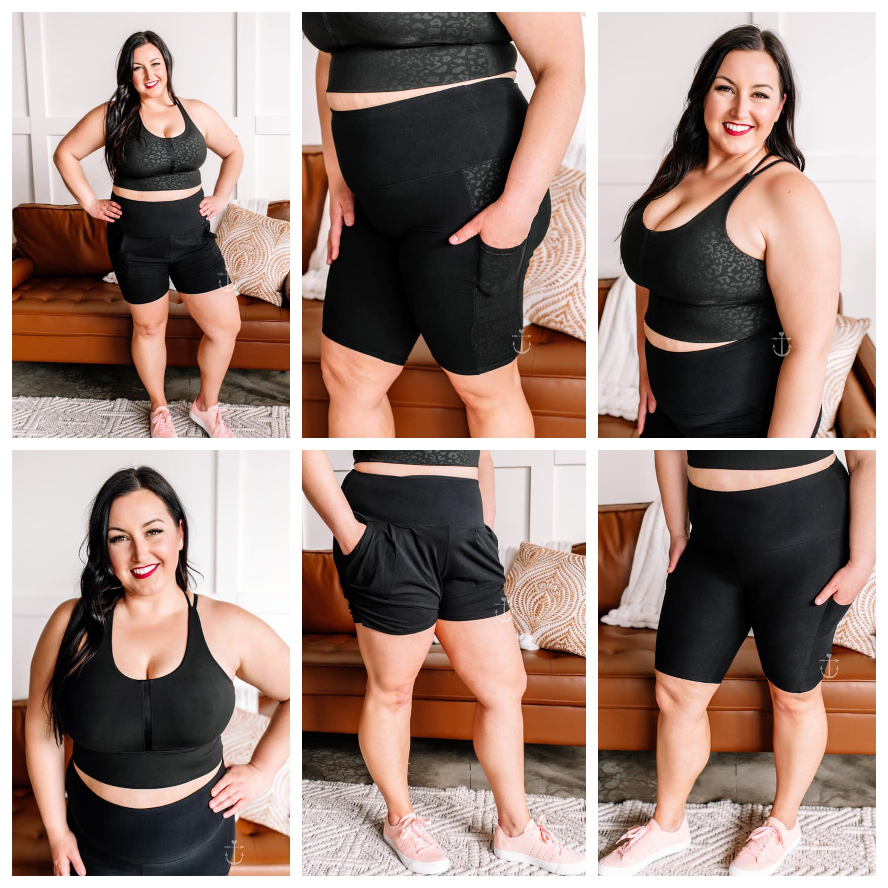 AA BIKER LEOPARD SHORTS W/POCKETS