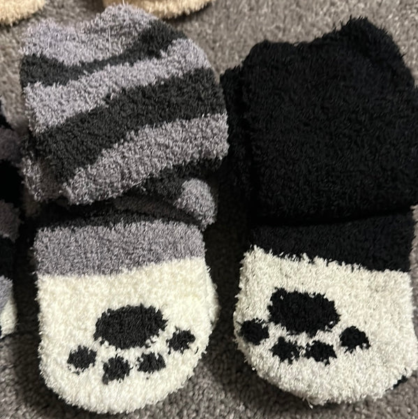 Paw print socks