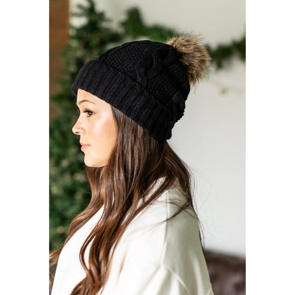Erica Solid Pom Hat