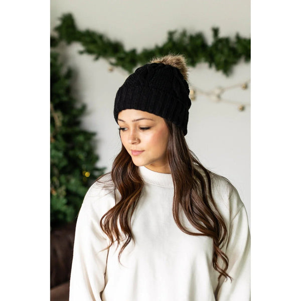Erica Solid Pom Hat