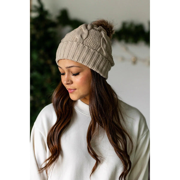 Erica Solid Pom Hat