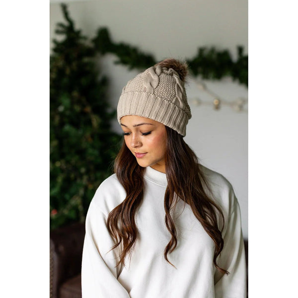 Erica Solid Pom Hat