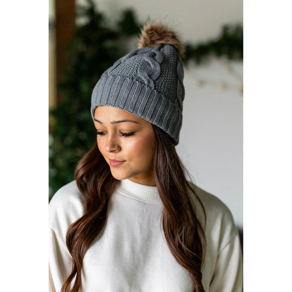 Erica Solid Pom Hat