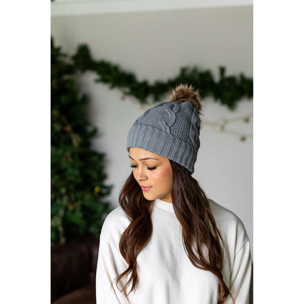 Erica Solid Pom Hat