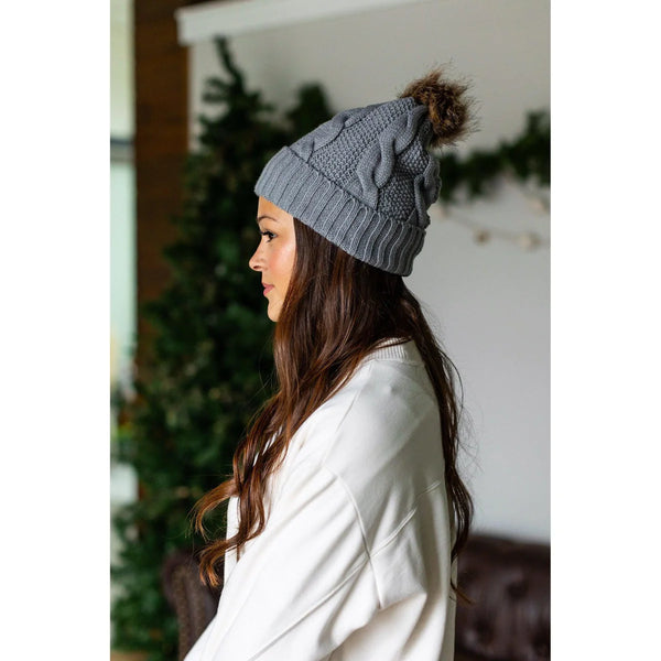 Erica Solid Pom Hat