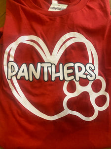 Panther Paw Heart tee