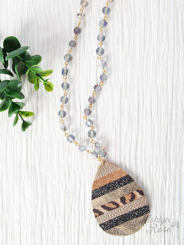 ALL FUN AND GAMES TEARDROP NECKLACE