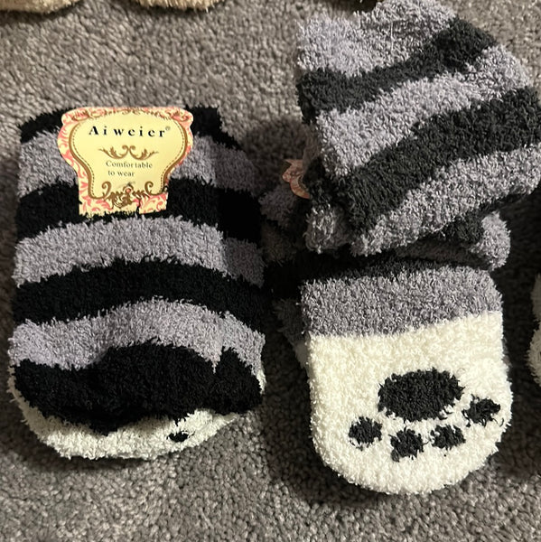 Paw print socks