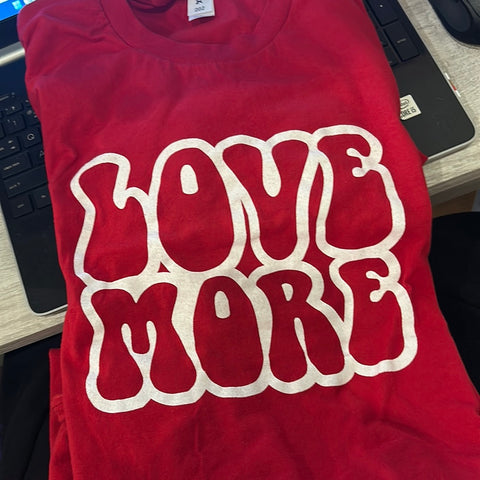 Love More red tee