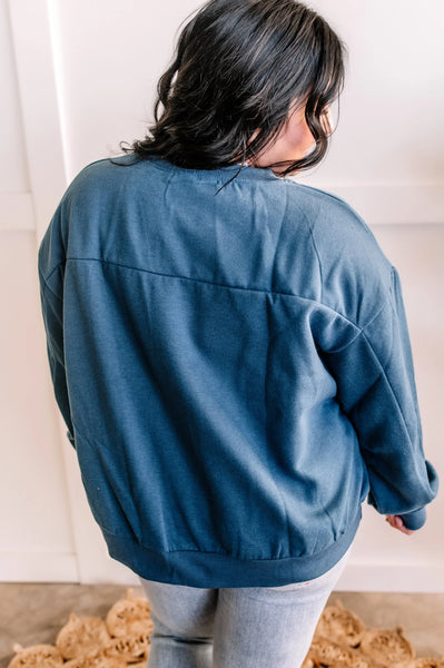 Fleece Sweatshirt In Harbor IN STORE