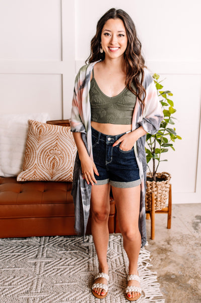 Hold Me Tight Bralette In Moss