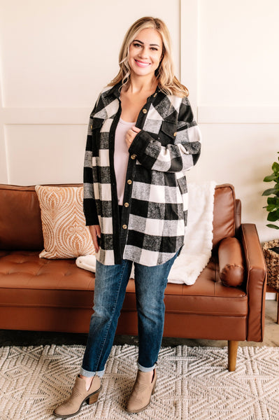 A Plaid Rush Button Down Top In Red & Black