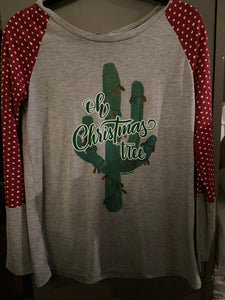 S O Christmass tree cactus LS tee