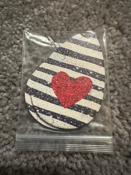 Valentine's Leather Earrings