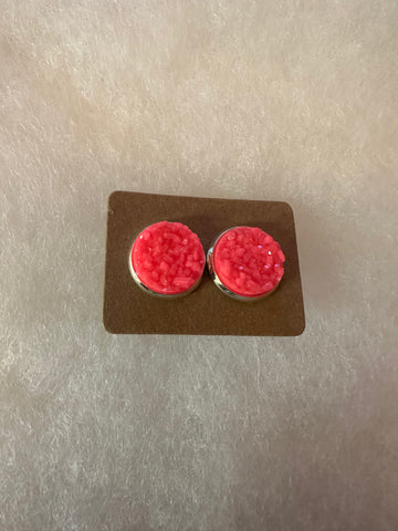 Druzy Stud Earrings 8mm