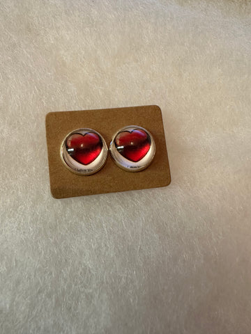 Valentines 12mm stud earrings