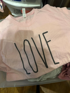 LOVE pink graphic tee