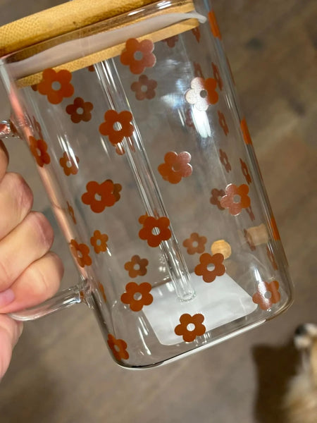 Square Daisy Coffee Tumbler