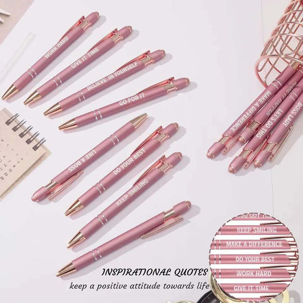 Rose Gold positive vibe pens