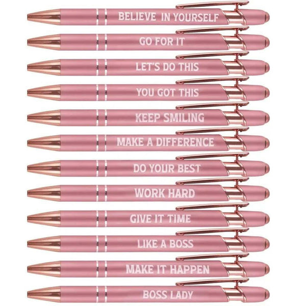 Rose Gold positive vibe pens