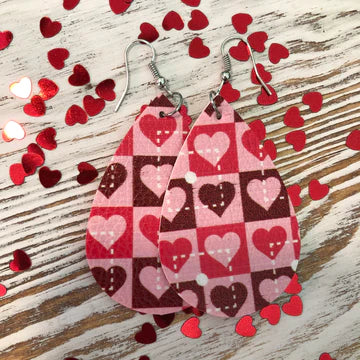 Valentine's Leather Earrings