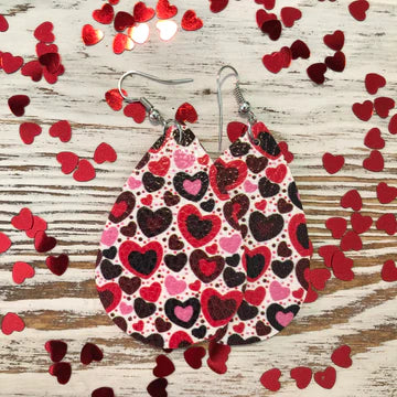 Valentine's Leather Earrings