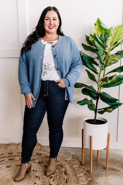 High Waisted Judy Blue Straight Leg Mom Jeans In Dark Wash*