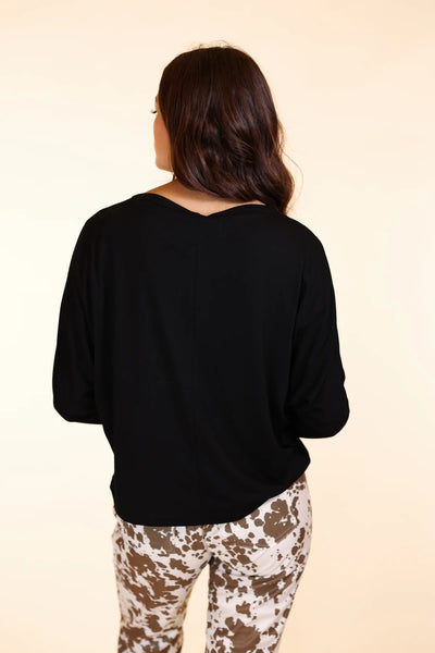 BOOSTED BASIC IN BLACK LONG SLEEVE TEE