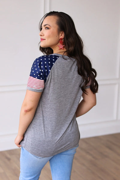 STARS & STRIPES Y'ALL RAGLAN TEE