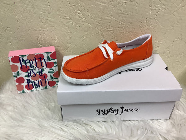Very G Gypsy Jazz Orange Game Day Fashion Sneakers