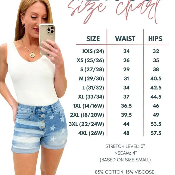*Stars & Stripes denim shorts