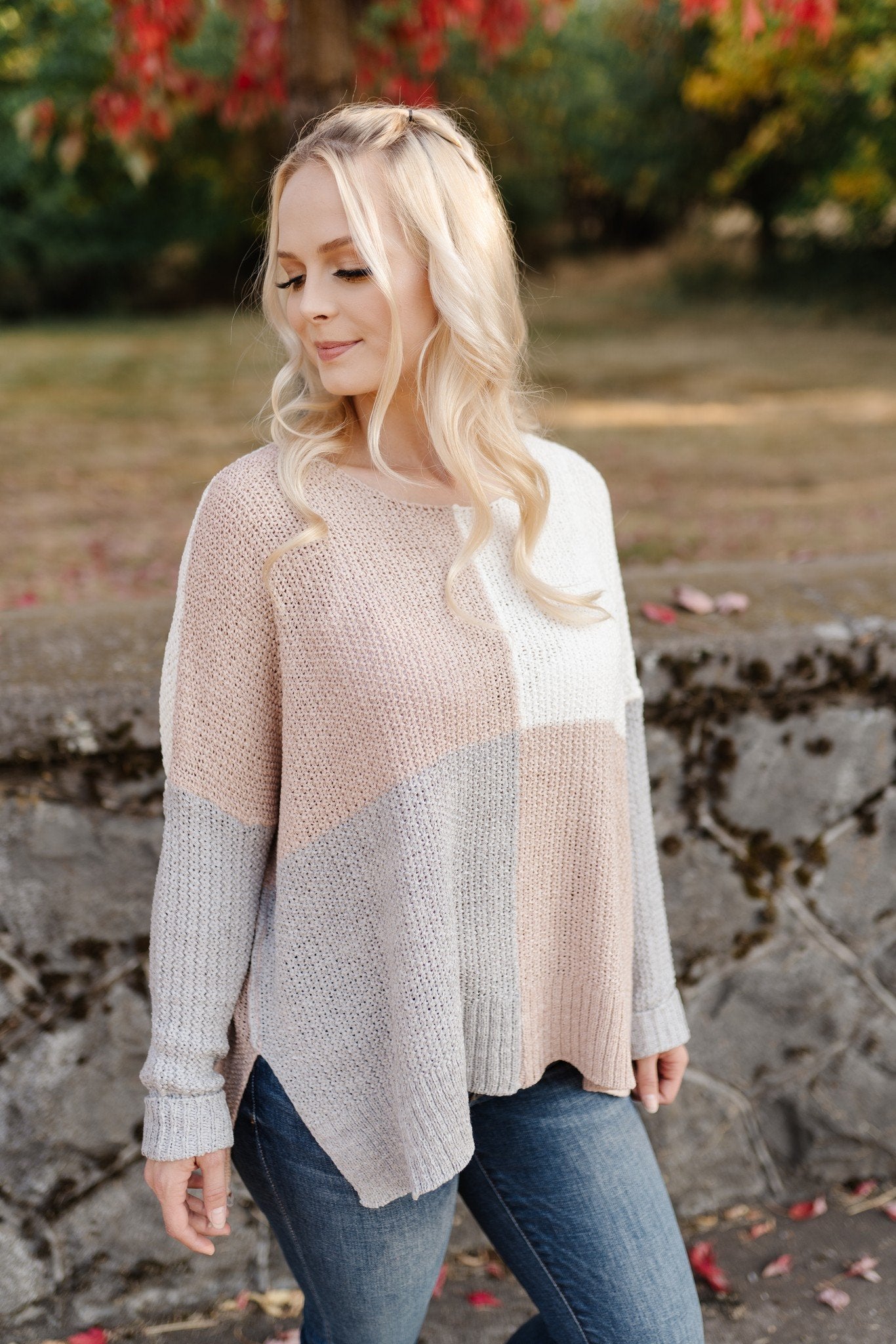 Copy of Step Out Of The Boxy Sweater In Mauve