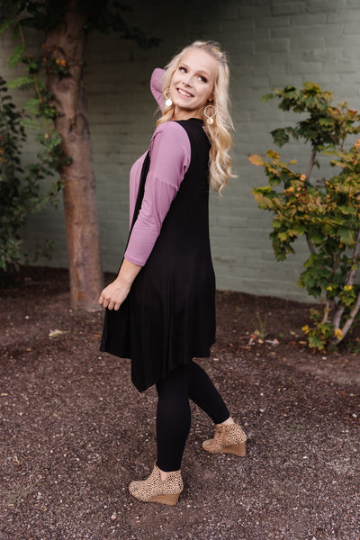 *Life Of The Party Sleeveless Cardigan In Black