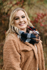 *All Tied Up In You Pumpkin Plaid Infinity Scarf