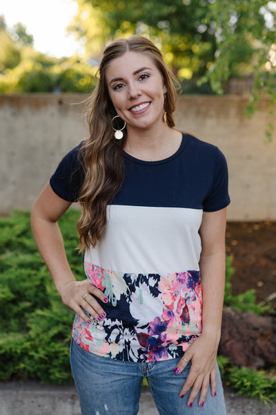 Copy of She's A Wildflower Color Block Top