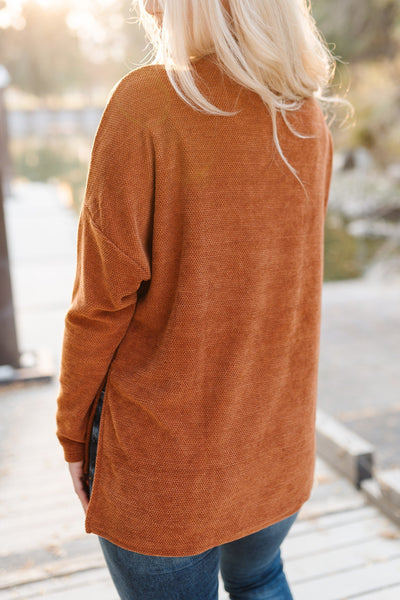 *Cheers To Fall Sweater In Rust