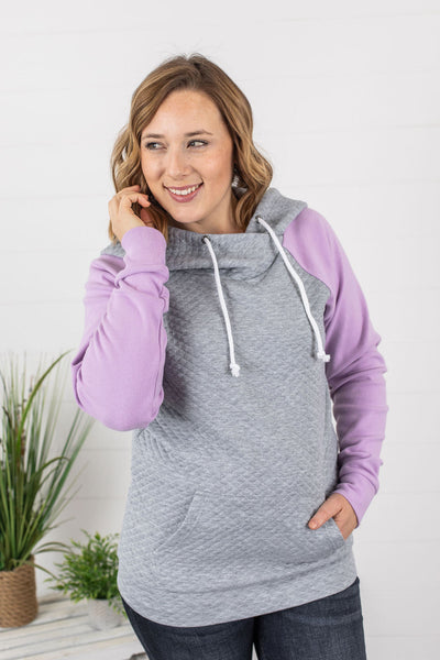 IN STOCK Quilted Cowl Hoodie - Lavender FINAL SALE
