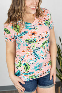 IN STOCK Olivia Tee - Tropical Pink Floral FINAL SALE