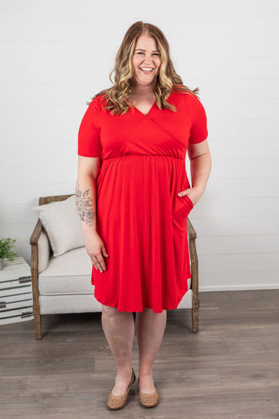 IN STOCK Tinley Dress - Red FINAL SALE