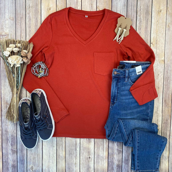 IN STOCK Hadley Long Sleeve - Pumpkin