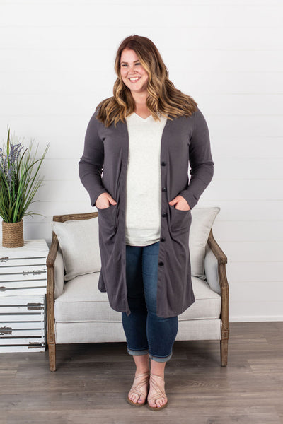 IN STOCK Colbie Cardigan - Classic Grey FINAL SALE
