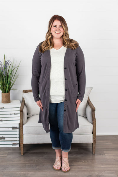 IN STOCK Colbie Cardigan - Classic Grey FINAL SALE