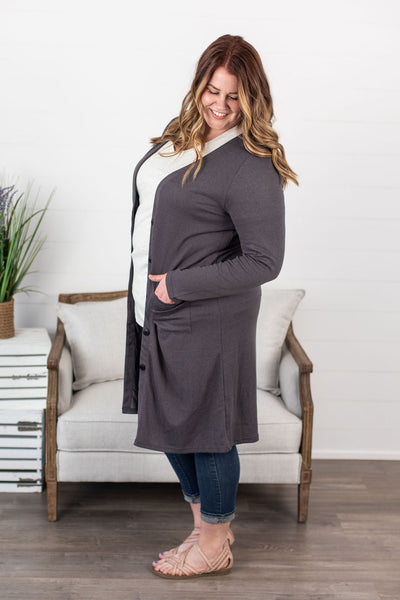 IN STOCK Colbie Cardigan - Classic Grey FINAL SALE