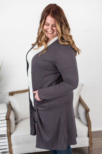IN STOCK Colbie Cardigan - Classic Grey FINAL SALE