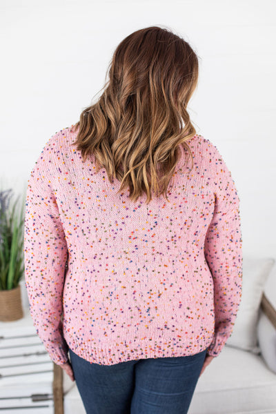 IN STOCK Confetti Sweater - Pink FINAL SALE