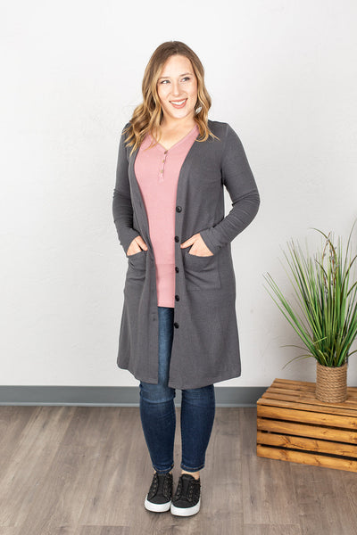 IN STOCK Colbie Cardigan - Classic Grey FINAL SALE