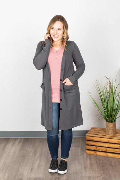 IN STOCK Colbie Cardigan - Classic Grey FINAL SALE