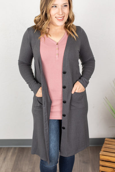 IN STOCK Colbie Cardigan - Classic Grey FINAL SALE