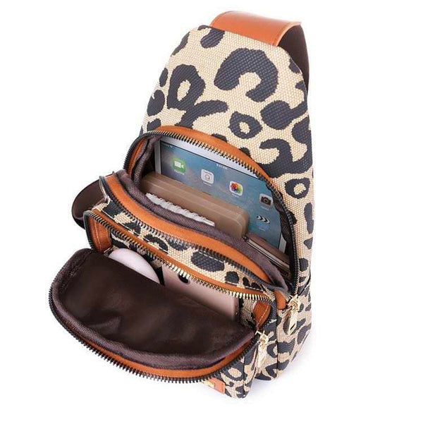 Leopard sling bag