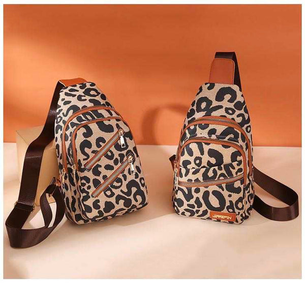 Leopard sling bag